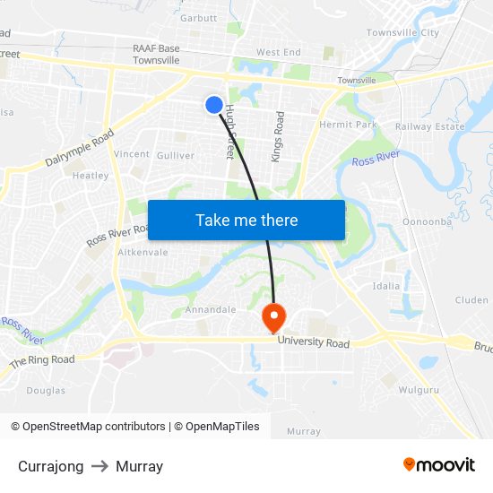 Currajong to Murray map