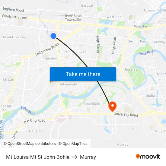 Mt Louisa-Mt St John-Bohle to Murray map