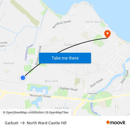 Garbutt to North Ward-Castle Hill map