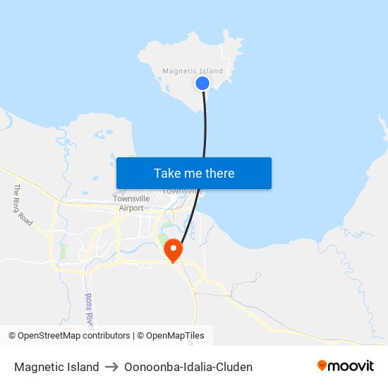 Magnetic Island to Oonoonba-Idalia-Cluden map