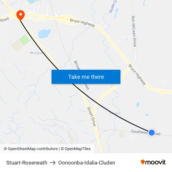 Stuart-Roseneath to Oonoonba-Idalia-Cluden map