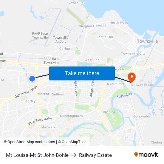 Mt Louisa-Mt St John-Bohle to Railway Estate map