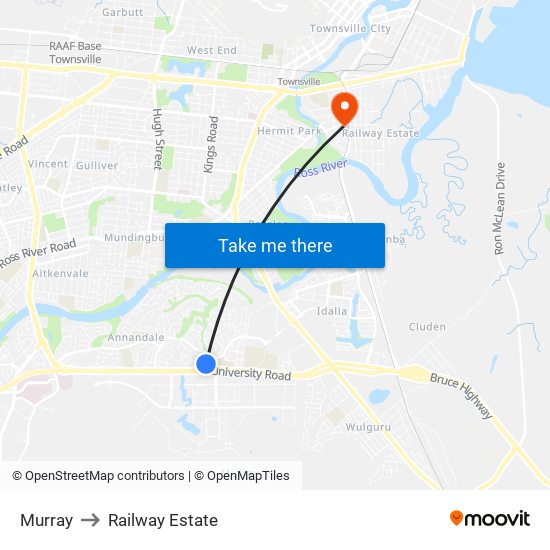 Murray to Railway Estate map