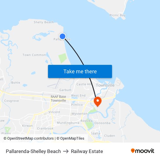 Pallarenda-Shelley Beach to Railway Estate map