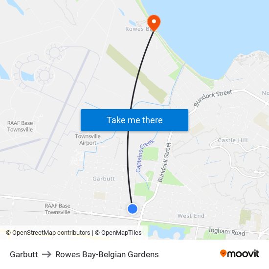 Garbutt to Rowes Bay-Belgian Gardens map