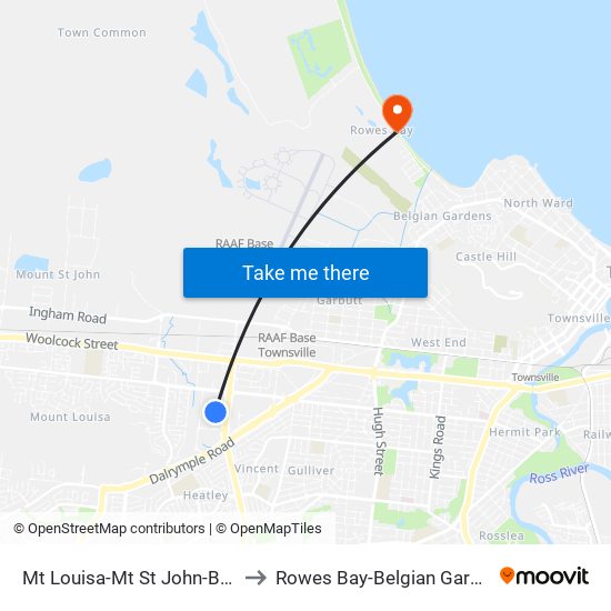 Mt Louisa-Mt St John-Bohle to Rowes Bay-Belgian Gardens map