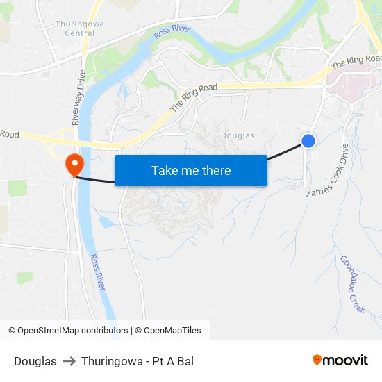 Douglas to Thuringowa - Pt A Bal map