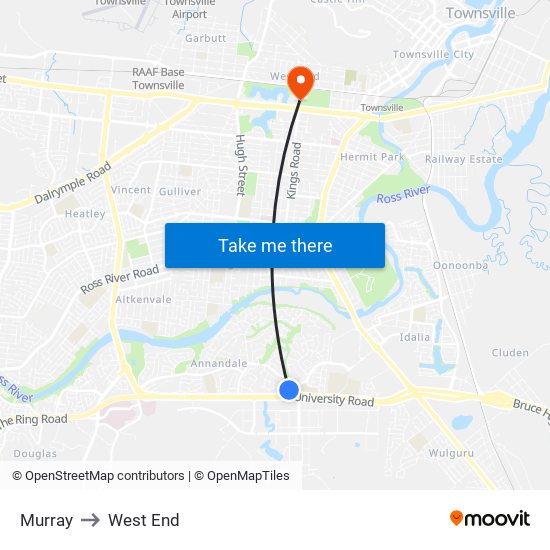 Murray to West End map