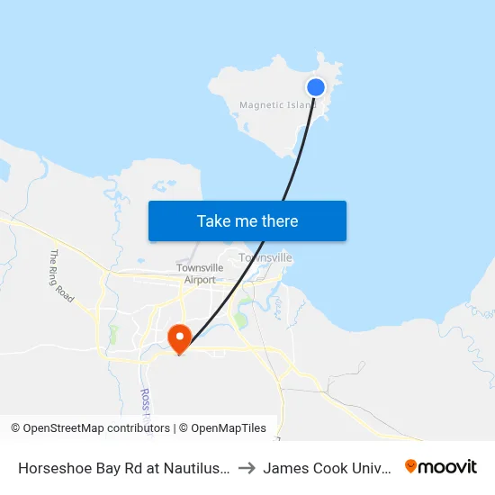 Horseshoe Bay Rd at Nautilus Street to James Cook University map