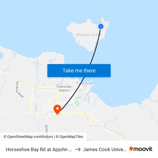 Horseshoe Bay Rd at Apjohn Street to James Cook University map