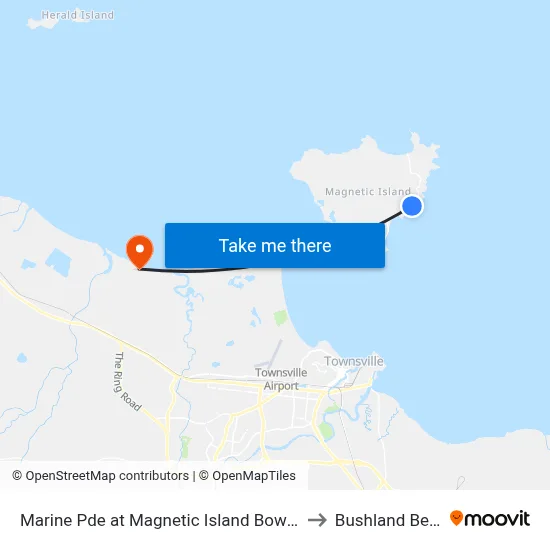 Marine Pde at Magnetic Island Bowls Club to Bushland Beach map