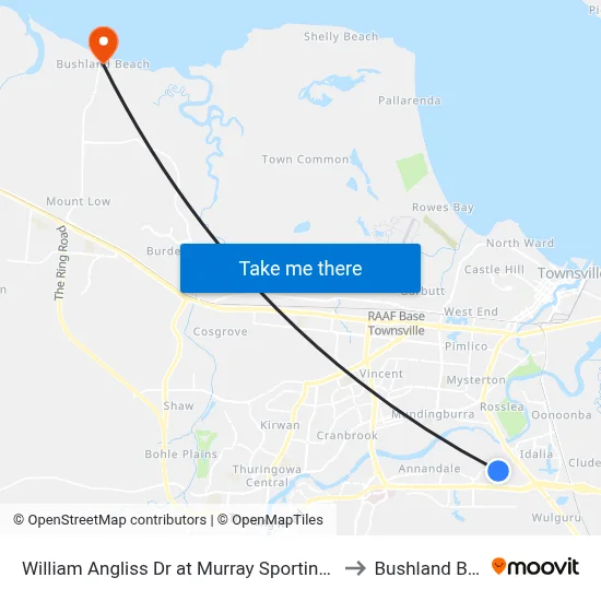 William Angliss Dr at Murray Sporting Complex to Bushland Beach map
