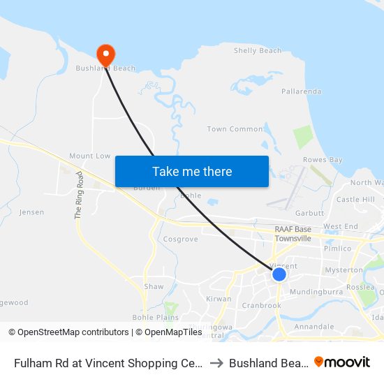 Fulham Rd at Vincent Shopping Centre to Bushland Beach map