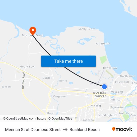 Meenan St at Dearness Street to Bushland Beach map