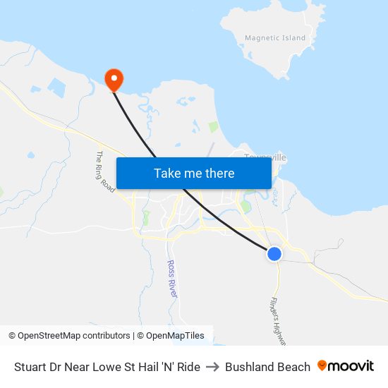 Stuart Dr Near Lowe St Hail 'N' Ride to Bushland Beach map