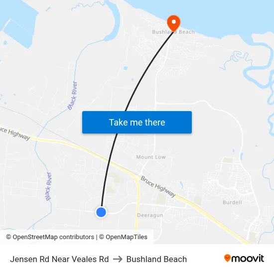 Jensen Rd Near Veales Rd to Bushland Beach map