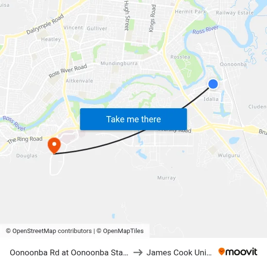 Oonoonba Rd at Oonoonba State School to James Cook University map