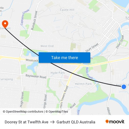 Doorey St at Twelfth Ave to Garbutt QLD Australia map