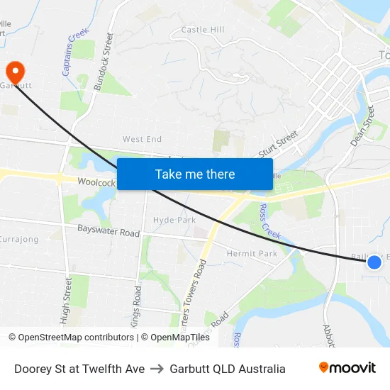 Doorey St at Twelfth Ave to Garbutt QLD Australia map