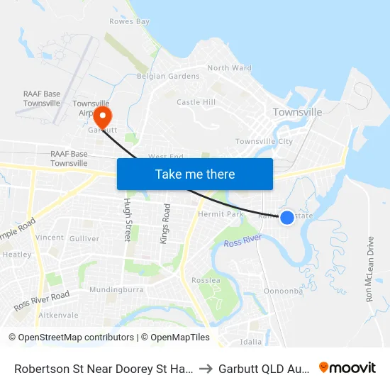 Robertson St Near Doorey St Hail 'N' Ride to Garbutt QLD Australia map