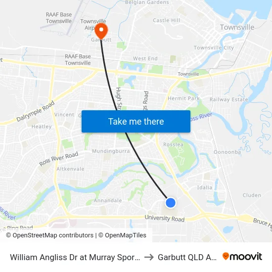 William Angliss Dr at Murray Sporting Complex to Garbutt QLD Australia map