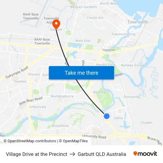 Village Drive at the Precinct to Garbutt QLD Australia map
