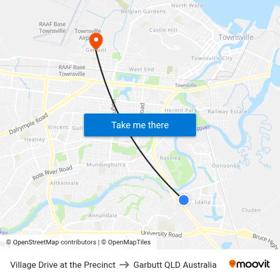 Village Drive at the Precinct to Garbutt QLD Australia map