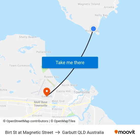 Birt St at Magnetic Street to Garbutt QLD Australia map