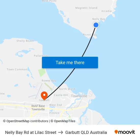 Nelly Bay Rd at Lilac Street to Garbutt QLD Australia map