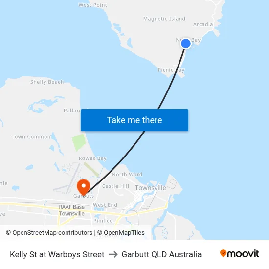 Kelly St at Warboys Street to Garbutt QLD Australia map