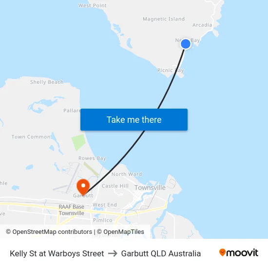Kelly St at Warboys Street to Garbutt QLD Australia map