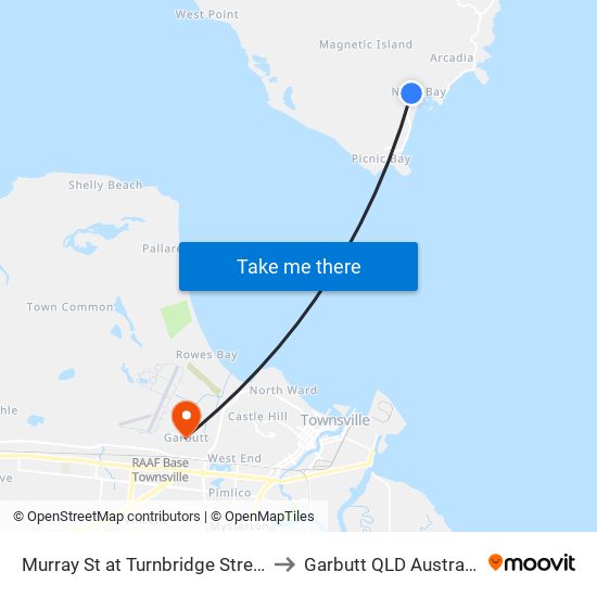 Murray St at Turnbridge Street to Garbutt QLD Australia map