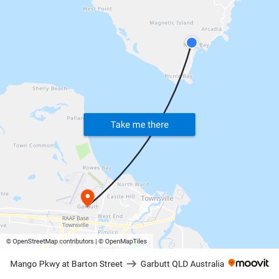 Mango Pkwy at Barton Street to Garbutt QLD Australia map