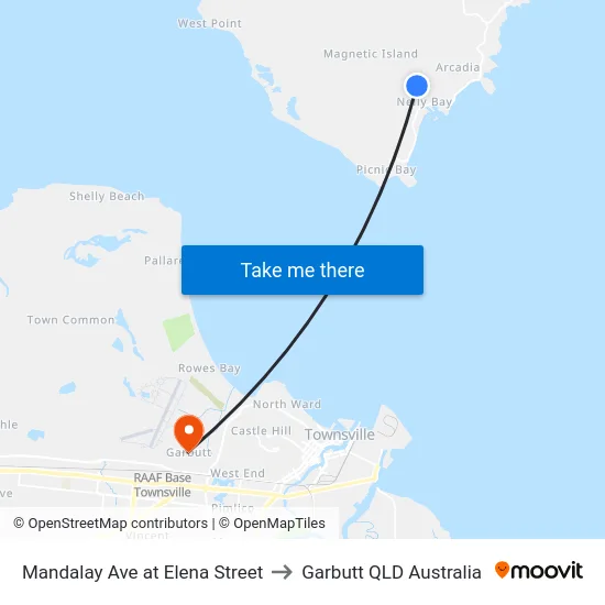 Mandalay Ave at Elena Street to Garbutt QLD Australia map