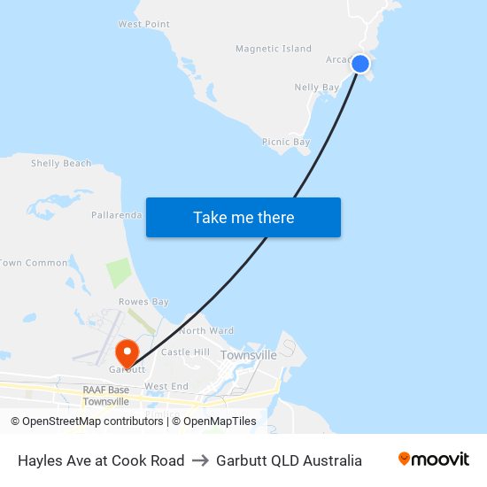 Hayles Ave at Cook Road to Garbutt QLD Australia map