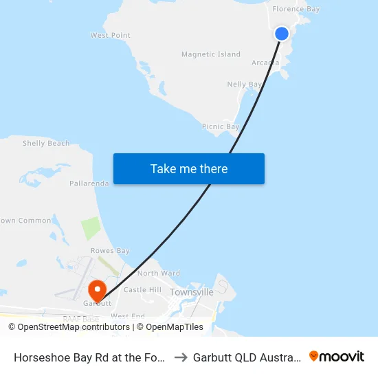 Horseshoe Bay Rd at the Forts to Garbutt QLD Australia map