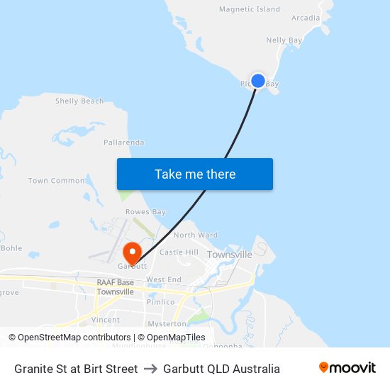 Granite St at Birt Street to Garbutt QLD Australia map