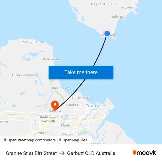 Granite St at Birt Street to Garbutt QLD Australia map