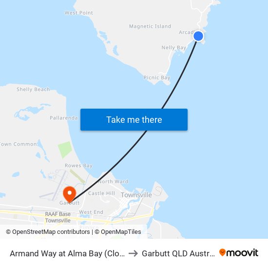 Armand Way at Alma Bay (Closed) to Garbutt QLD Australia map