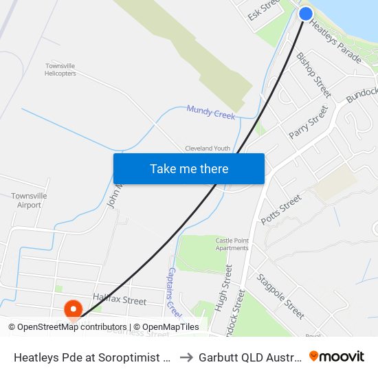 Heatleys Pde at Soroptimist Park to Garbutt QLD Australia map