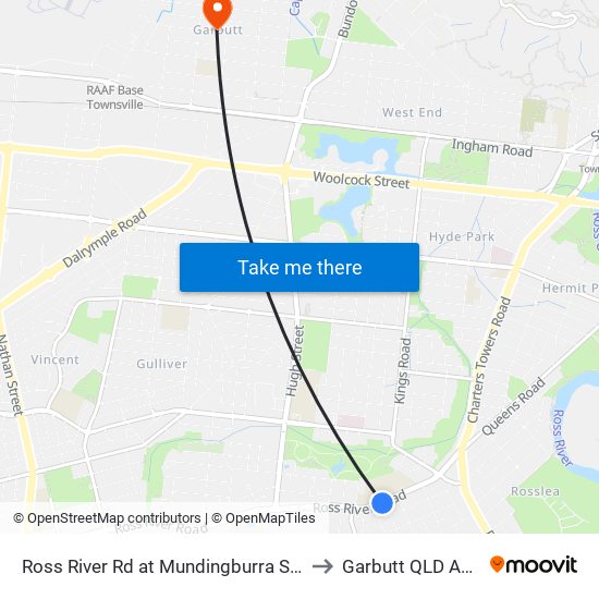 Ross River Rd at Mundingburra State School to Garbutt QLD Australia map