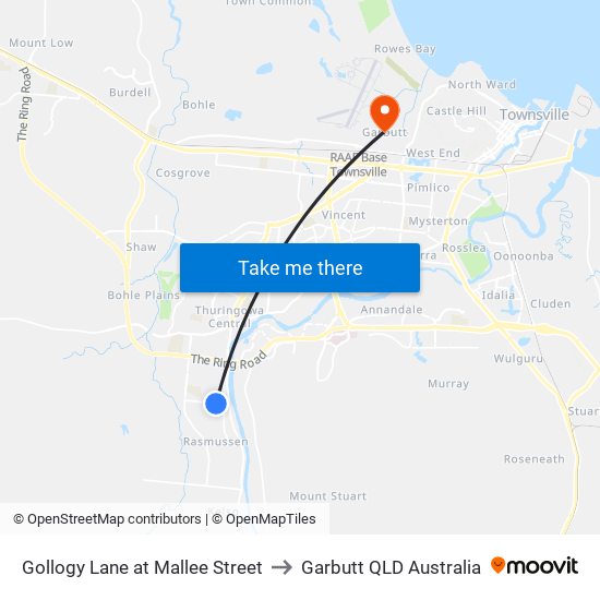 Gollogy Lane at Mallee Street to Garbutt QLD Australia map