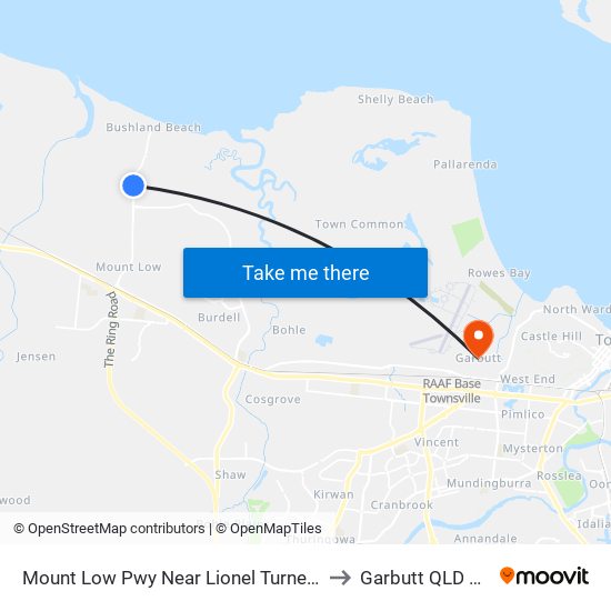 Mount Low Pwy Near Lionel Turner Dr Hail 'N' Ride to Garbutt QLD Australia map