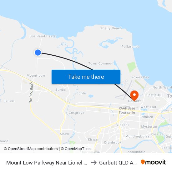 Mount Low Parkway Near Lionel Turner Dr Hnr to Garbutt QLD Australia map