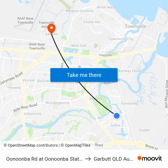 Oonoonba Rd at Oonoonba State School to Garbutt QLD Australia map