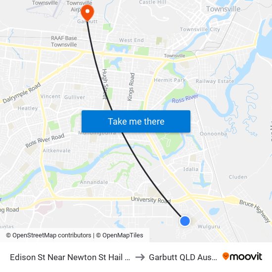 Edison St Near Newton St Hail 'N' Ride to Garbutt QLD Australia map