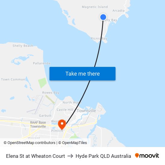 Elena St at Wheaton Court to Hyde Park QLD Australia map
