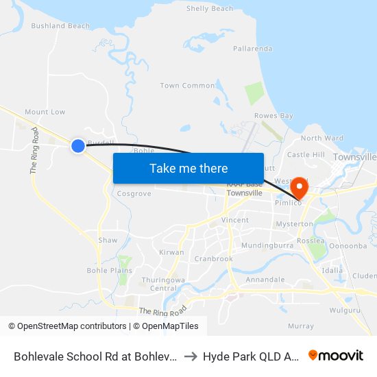 Bohlevale School Rd at Bohlevale School to Hyde Park QLD Australia map