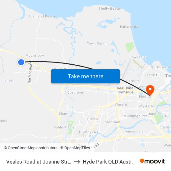 Veales Road at Joanne Street to Hyde Park QLD Australia map