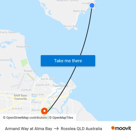 Armand Way at Alma Bay to Rosslea QLD Australia map